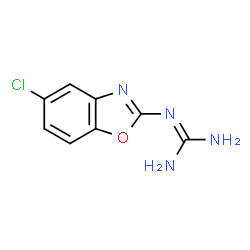 ChemSpider 2D Image | Guanidine, N-(5-chloro-2-benzoxazolyl)- | C8H7ClN4O