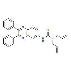 ChemSpider 2D Image | 1,1-Diallyl-3-(2,3-diphenyl-6-quinoxalinyl)thiourea | C27H24N4S