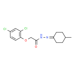 ChemSpider 2D Image | 2-(2,4-Dichlorophenoxy)-N'-(4-methylcyclohexylidene)acetohydrazide | C15H18Cl2N2O2