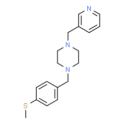 ChemSpider 2D Image | 1-(4-Methylsulfanyl-benzyl)-4-pyridin-3-ylmethyl-piperazine | C18H23N3S