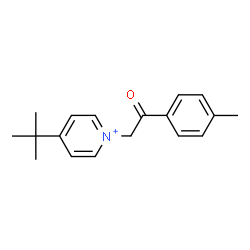 ChemSpider 2D Image | 1-[2-(4-Methylphenyl)-2-oxoethyl]-4-(2-methyl-2-propanyl)pyridinium | C18H22NO