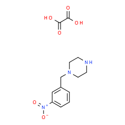 ChemSpider 2D Image | 1-(3-Nitrobenzyl)piperazine ethanedioate (1:1) | C13H17N3O6