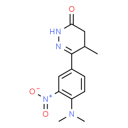 ChemSpider 2D Image | 6-[4-(Dimethylamino)-3-nitrophenyl]-5-methyl-4,5-dihydro-3(2H)-pyridazinone | C13H16N4O3