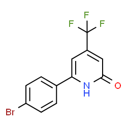 ChemSpider 2D Image | 6-(4-Bromophenyl)-4-(trifluoromethyl)-2(1H)-pyridinone | C12H7BrF3NO