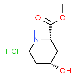 ChemSpider 2D Image | (2S,4R)-Methyl 4-hydroxypiperidine-2-carboxylate hydrochloride | C7H14ClNO3