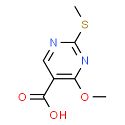 ChemSpider 2D Image | 4-Methoxy-2-(methylthio)-5-pyrimidinecarboxylic acid | C7H8N2O3S