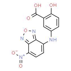 ChemSpider 2D Image | 2-Hydroxy-5-[(7-nitro-2,1,3-benzoxadiazol-4-yl)amino]benzoic acid | C13H8N4O6