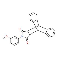 ChemSpider 2D Image | 17-(3-Methoxyphenyl)-17-azapentacyclo[6.6.5.0~2,7~.0~9,14~.0~15,19~]nonadeca-2,4,6,9,11,13-hexaene-16,18-dione | C25H19NO3