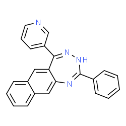 ChemSpider 2D Image | 2-Phenyl-5-(3-pyridinyl)-1H-naphtho[2,3-e][1,2,4]triazepine | C23H16N4