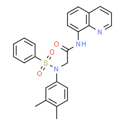 ChemSpider 2D Image | 2-[N-(3,4-dimethylphenyl)benzenesulfonamido]-N-(quinolin-8-yl)acetamide | C25H23N3O3S