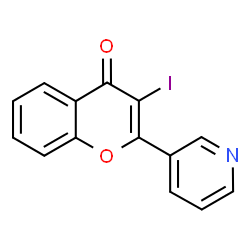 ChemSpider 2D Image | 3-Iodo-2-pyridin-3-yl-chromen-4-one | C14H8INO2