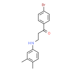 ChemSpider 2D Image | 1-(4-bromophenyl)-3-(3,4-dimethylanilino)-1-propanone | C17H18BrNO