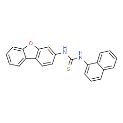 ChemSpider 2D Image | 1-Dibenzo[b,d]furan-3-yl-3-(1-naphthyl)thiourea | C23H16N2OS