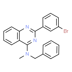ChemSpider 2D Image | N-Benzyl-2-(3-bromophenyl)-N-methyl-4-quinazolinamine | C22H18BrN3
