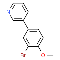 ChemSpider 2D Image | 3-(3-Bromo-4-methoxyphenyl)pyridine | C12H10BrNO