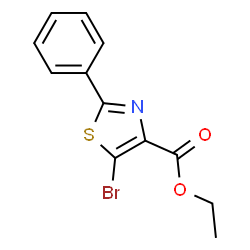 ChemSpider 2D Image | Ethyl 5-bromo-2-phenylthiazole-4-carboxylate | C12H10BrNO2S