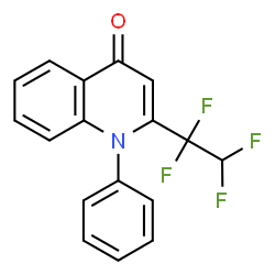ChemSpider 2D Image | 1-Phenyl-2-(1,1,2,2-tetrafluoroethyl)-4(1H)-quinolinone | C17H11F4NO
