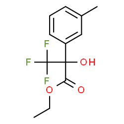 ChemSpider 2D Image | Ethyl 3,3,3-trifluoro-2-hydroxy-2-(3-methylphenyl)propanoate | C12H13F3O3