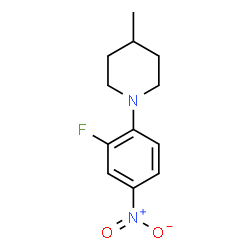 ChemSpider 2D Image | 1-(2-Fluoro-4-nitrophenyl)-4-methylpiperidine | C12H15FN2O2