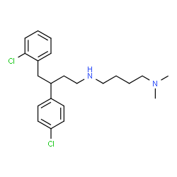ChemSpider 2D Image | N'-[4-(2-Chlorophenyl)-3-(4-chlorophenyl)butyl]-N,N-dimethyl-1,4-butanediamine | C22H30Cl2N2