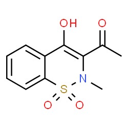 ChemSpider 2D Image | 1-(4-Hydroxy-2-methyl-1,1-dioxido-2H-1,2-benzothiazin-3-yl)ethanone | C11H11NO4S