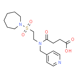 ChemSpider 2D Image | 4-{[2-(1-Azepanylsulfonyl)ethyl](4-pyridinylmethyl)amino}-4-oxobutanoic acid | C18H27N3O5S