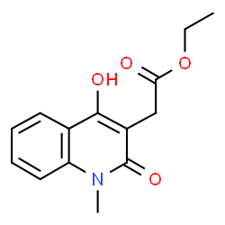 ChemSpider 2D Image | Ethyl (4-hydroxy-1-methyl-2-oxo-1,2-dihydro-3-quinolinyl)acetate | C14H15NO4
