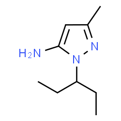 ChemSpider 2D Image | 5-METHYL-2-(PENTAN-3-YL)PYRAZOL-3-AMINE | C9H17N3
