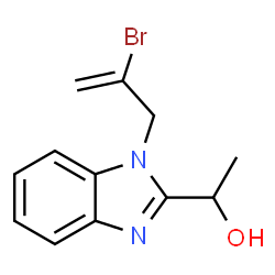ChemSpider 2D Image | 1-[1-(2-Bromo-2-propen-1-yl)-1H-benzimidazol-2-yl]ethanol | C12H13BrN2O
