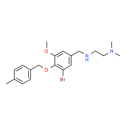 ChemSpider 2D Image | N'-{3-Bromo-5-methoxy-4-[(4-methylbenzyl)oxy]benzyl}-N,N-dimethyl-1,2-ethanediamine | C20H27BrN2O2