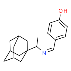 ChemSpider 2D Image | 4-[(Z)-{[1-(Adamantan-1-yl)ethyl]imino}methyl]phenol | C19H25NO