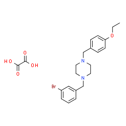 ChemSpider 2D Image | 1-(3-Bromobenzyl)-4-(4-ethoxybenzyl)piperazine ethanedioate (1:1) | C22H27BrN2O5