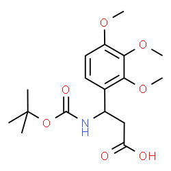 ChemSpider 2D Image | 3-[(tert-Butoxycarbonyl)amino]-3-(2,3,4-trimethoxyphenyl)propanoic acid | C17H25NO7