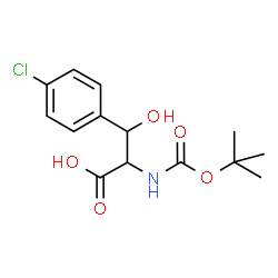 ChemSpider 2D Image | N-(tert-Butoxycarbonyl)-4-chloro-beta-hydroxyphenylalanine | C14H18ClNO5