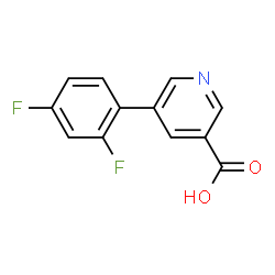 ChemSpider 2D Image | 5-(2,4-Difluorophenyl)nicotinic acid | C12H7F2NO2