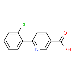ChemSpider 2D Image | 6-(2-Chlorophenyl)nicotinic acid | C12H8ClNO2