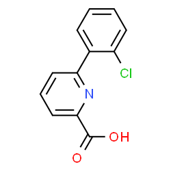 ChemSpider 2D Image | 6-(2-Chlorophenyl)-2-pyridinecarboxylic acid | C12H8ClNO2