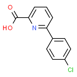 ChemSpider 2D Image | 6-(4-Chlorophenyl)-2-pyridinecarboxylic acid | C12H8ClNO2