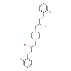 ChemSpider 2D Image | 1,1'-Piperazine-1,4-diylbis[3-(2-methylphenoxy)propan-2-ol] | C24H34N2O4