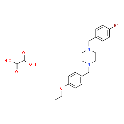 ChemSpider 2D Image | 1-(4-Bromobenzyl)-4-(4-ethoxybenzyl)piperazine ethanedioate (1:1) | C22H27BrN2O5