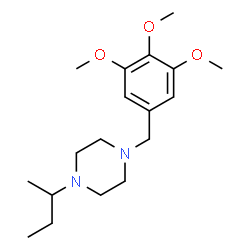 ChemSpider 2D Image | 1-sec-Butyl-4-(3,4,5-trimethoxybenzyl)piperazine | C18H30N2O3