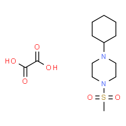 ChemSpider 2D Image | 1-Cyclohexyl-4-(methylsulfonyl)piperazine ethanedioate (1:1) | C13H24N2O6S