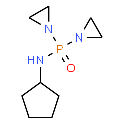 ChemSpider 2D Image | P,P-Bis(1-aziridinyl)-N-cyclopentylphosphinic amide | C9H18N3OP