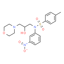 ChemSpider 2D Image | N-[2-Hydroxy-3-(4-morpholinyl)propyl]-4-methyl-N-(3-nitrophenyl)benzenesulfonamide | C20H25N3O6S