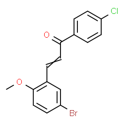 ChemSpider 2D Image | 3-(5-Bromo-2-methoxyphenyl)-1-(4-chlorophenyl)-2-propen-1-one | C16H12BrClO2