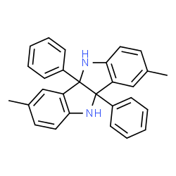 ChemSpider 2D Image | 3,8-Dimethyl-4b,9b-diphenyl-4b,5,9b,10-tetrahydroindolo[3,2-b]indole | C28H24N2