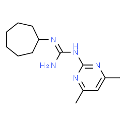 ChemSpider 2D Image | 1-cycloheptyl-3-(4,6-dimethylpyrimidin-2-yl)guanidine | C14H23N5
