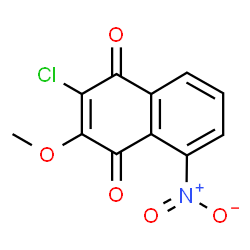 ChemSpider 2D Image | 2-Chloro-3-methoxy-5-nitro-1,4-naphthoquinone | C11H6ClNO5