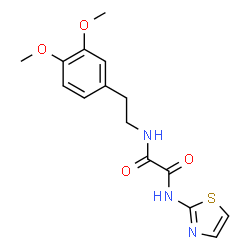 ChemSpider 2D Image | N-[2-(3,4-Dimethoxyphenyl)ethyl]-N'-(1,3-thiazol-2-yl)ethanediamide | C15H17N3O4S