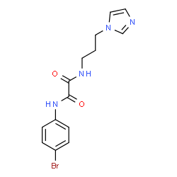 ChemSpider 2D Image | N-(4-Bromophenyl)-N'-[3-(1H-imidazol-1-yl)propyl]ethanediamide | C14H15BrN4O2